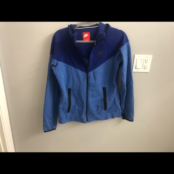 NIKE ZIP UP HOODIE BLUE SPORTSWEAR - Picture 4 of 4